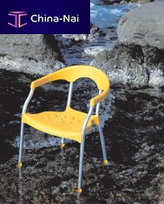 Contemporary chair SERENAoutdoorpolymermetal base