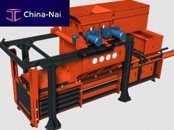 Horizontal baling press top-loadingchannelfor cardboard