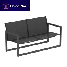 Contemporary garden bench NINIXBatyline®stainless steelwith backrest