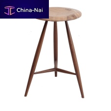 Contemporary stool TULITAteakblackgreen