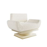 Contemporary armchair ALICEfabriccustomizablewhite