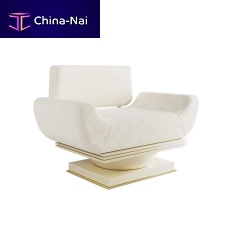 Contemporary armchair ALICEfabriccustomizablewhite
