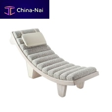 Contemporary chaise longue LUA 900fabricleatherwooden