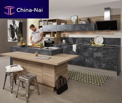 Contemporary kitchen BETONwoodenconcreteisland