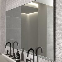 Wall-mounted bathroom mirror LYRAcommercialmodernrectangular