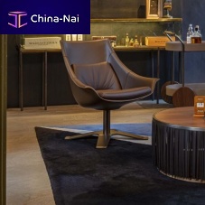Contemporary relaxing armchair LULLABYleathersynthetic leatherfelt