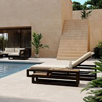 Contemporary sun lounger RIBBONfabricaluminumgarden