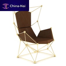 Contemporary armchair Primvelvetbrassbrown