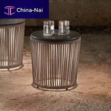 Contemporary side table TIBIDABOHPLceramicpainted aluminum base