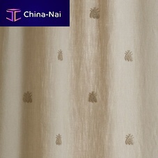 Curtain fabric NATUR ART OCTAVIUS API 3Danimal motiflinenembroidered