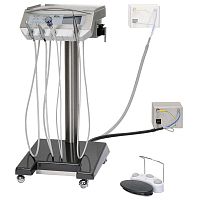 Dental delivery system on casters L2D2-CART-SK4-instrument
