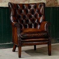 Chesterfield armchair BRADLEY leatherwing