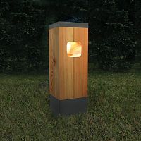 Floor-standing lamp Ceppostainless steelwoodencontemporary