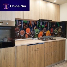 Glass backsplash patternedhigh-resistanceheat-resistant