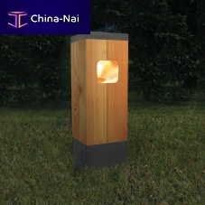 Floor-standing lamp Ceppostainless steelwoodencontemporary