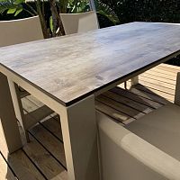 Contemporary dining table Table repasaluminiumthermo-lacquered aluminumlaminate