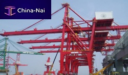 Fixed crane boomfor container