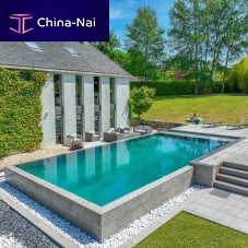 Semi-inground swimming pool overflowcustomoutdoor