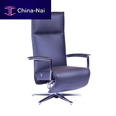 Contemporary relaxing armchair Leenoleatherwith footrestreclining