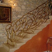 Wrought iron railing NATURAwith barsindoorfor stair