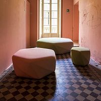 Contemporary ottoman Brookfabricother shapeswith removable cover