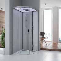 Steam shower cubicle SENSEPERIENCE: 533211Bglasswith hinged doorcurved