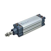 Pneumatic cylinder Awith through rodpistondouble-acting