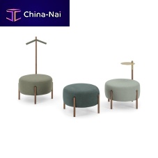 Contemporary pouf flagwoollinencotton