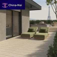 Wood deck board PUREwhitewood looknon-slip