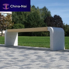 Contemporary garden bench woodenconcrete