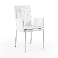 Contemporary chair ARIEL BR CROMATAindoorfabricsteel base