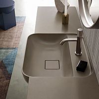 Semi-recessed washbasin BLIP SEMINCASSOTeknoform®with counterrectangular