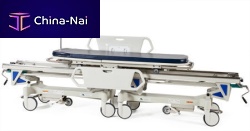 Patient transfer stretcher trolley IB 700manualheight-adjustablewith adjustable backrest