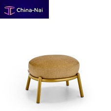 Contemporary pouf DROPfabricsteeloval