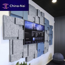 Wall-mounted acoustic panel NIV ECOSUNDfabricrectangularcolored