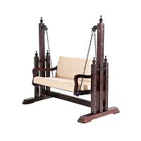 Fabric swing seat FB-HCJ-101solid wood2-personself-supporting