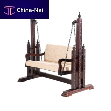 Fabric swing seat FB-HCJ-101solid wood2-personself-supporting