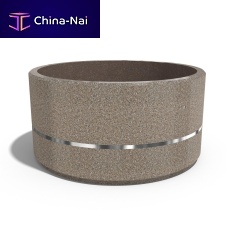 Fiber-reinforced concrete planter 272high-performance concretechromemarble