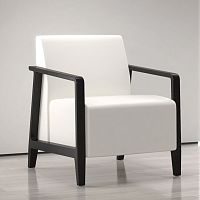 Contemporary lounge chair FAERONfabricbeechhigh back