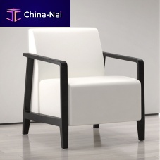 Contemporary lounge chair FAERONfabricbeechhigh back