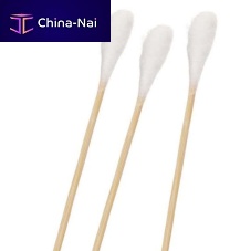 Plastic swab cottonwoodensterile