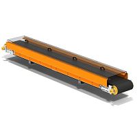 Modular conveyor belt for the recycling industrywith rollers