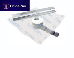 Stainless steel floor drain AQUA-GO LINEARfor showergratedwith horizontal outlet