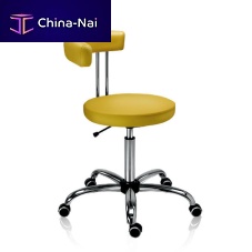 Dental stool D10Lon casterswith backrestgreen