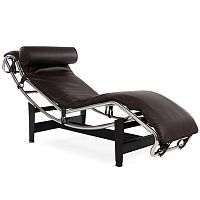 Contemporary chaise longue HY4011leathersolid woodstainless steel