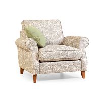 Traditional armchair Djursholmfabricwith removable cushionupholstered