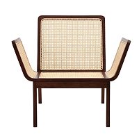 French style armchair LE ROIrattanoakwith removable cushion