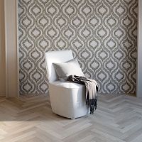 Contemporary fireside chair DIXYfabricwhite
