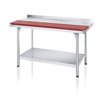 Stainless steel working table for the food industry