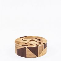 Original design stool DO-RO-TAwalnutelmby Alessandro Mendini